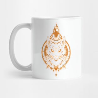 Wild Cat Feral Feline Fire Mug